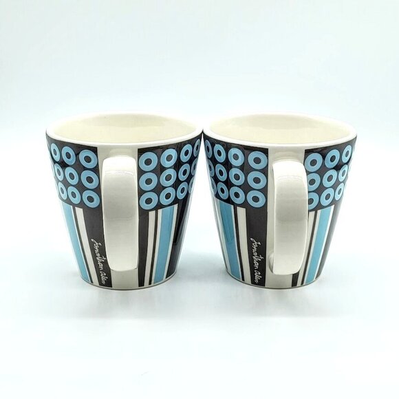 Jonathan Adler Happy Home Circles and Stripes Ceramic Mugs - Picture 4 of 8